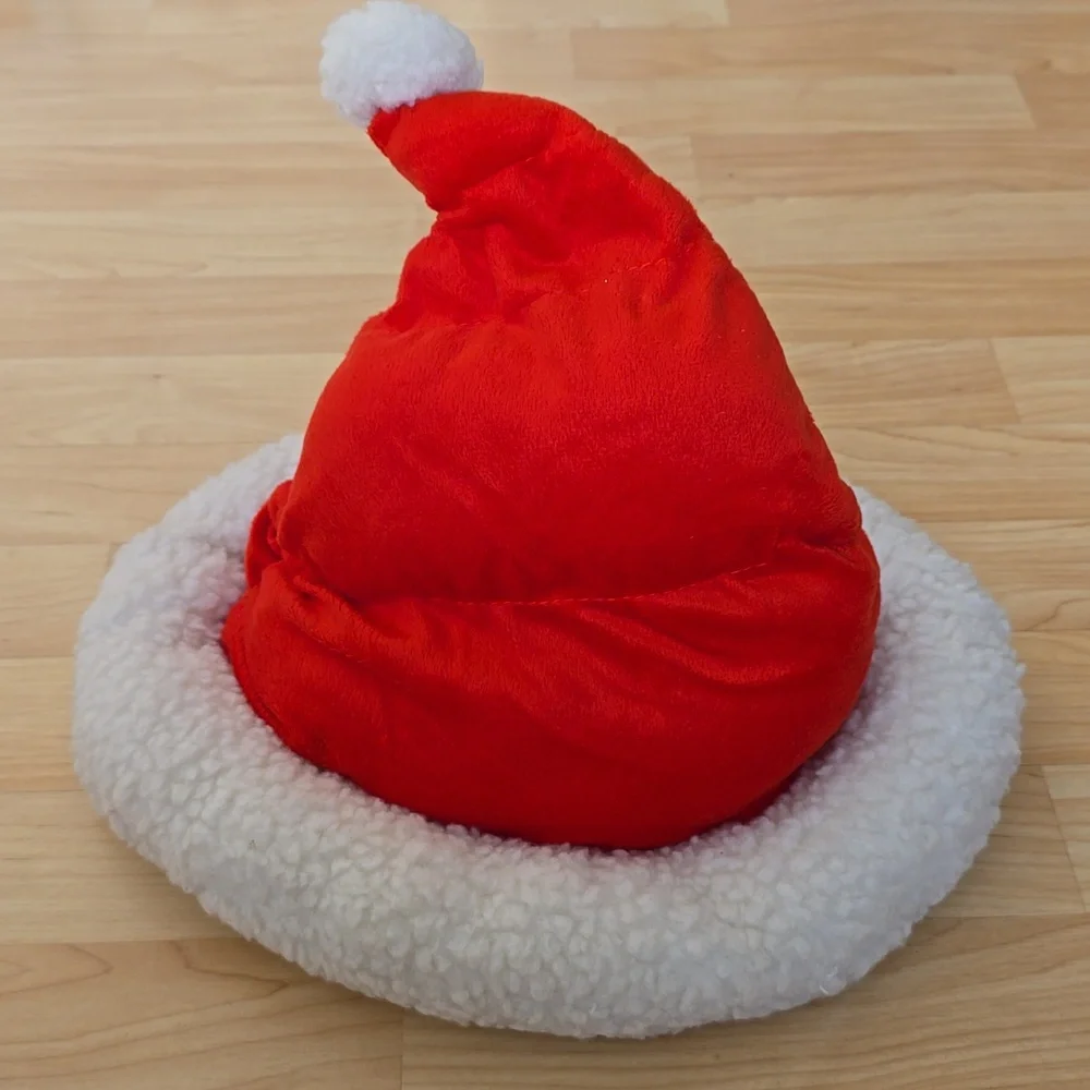Red Santa Emoji Plush Hat Christmas Hat 14